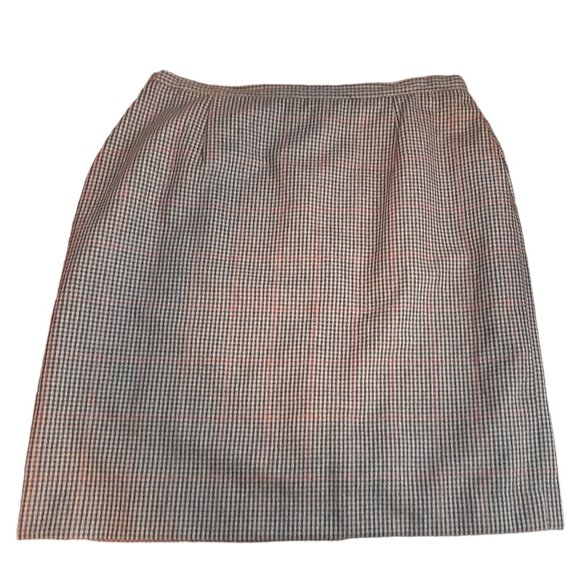 Wool Houndstooth Goosefoot Pattern Polyester/Wool Blend Pencil skirt - Picture 3 of 12